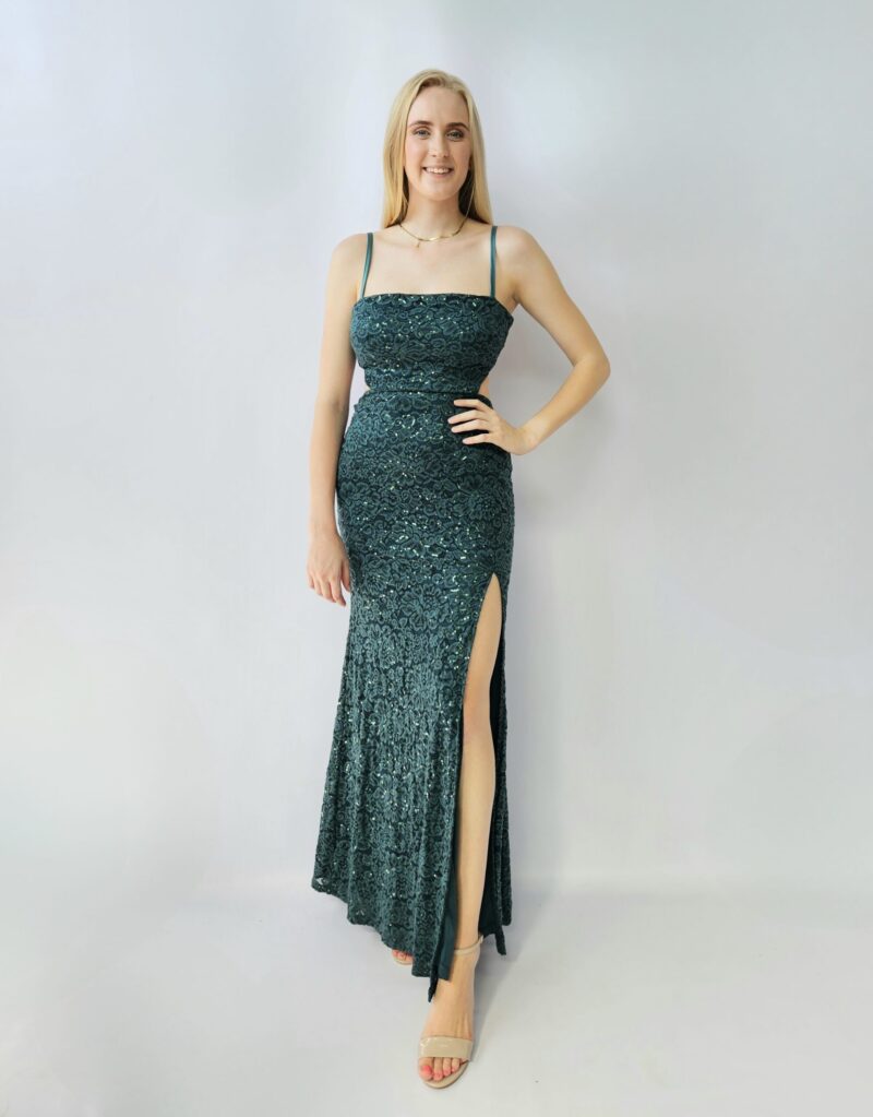 Made to order - Olivia lace-up lace dress